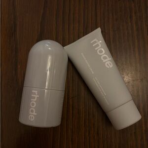 Rhode peptide glazing fluid and barrier restore cream DUO